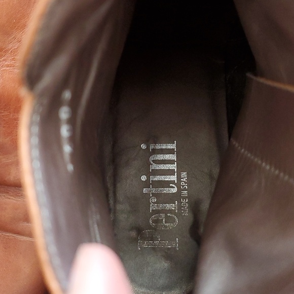 Woman's Pertini Brown Leather Ankle Boots Size 10 - Picture 7 of 10